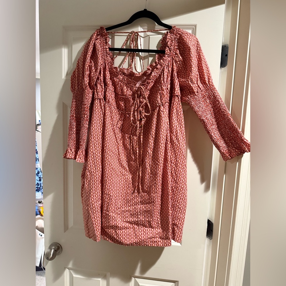 Women's Red Patterned Dress
